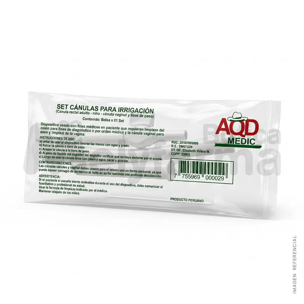Cánula para Irrigador set 3 piezas - AQD MEDIC