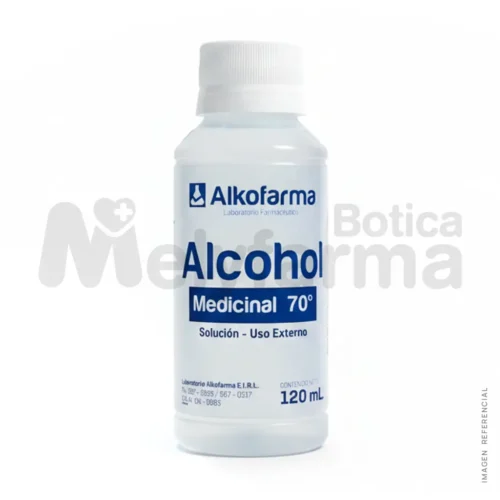 Alcohol Medicinal 70% Frasco 120 ml ALKOFARMA