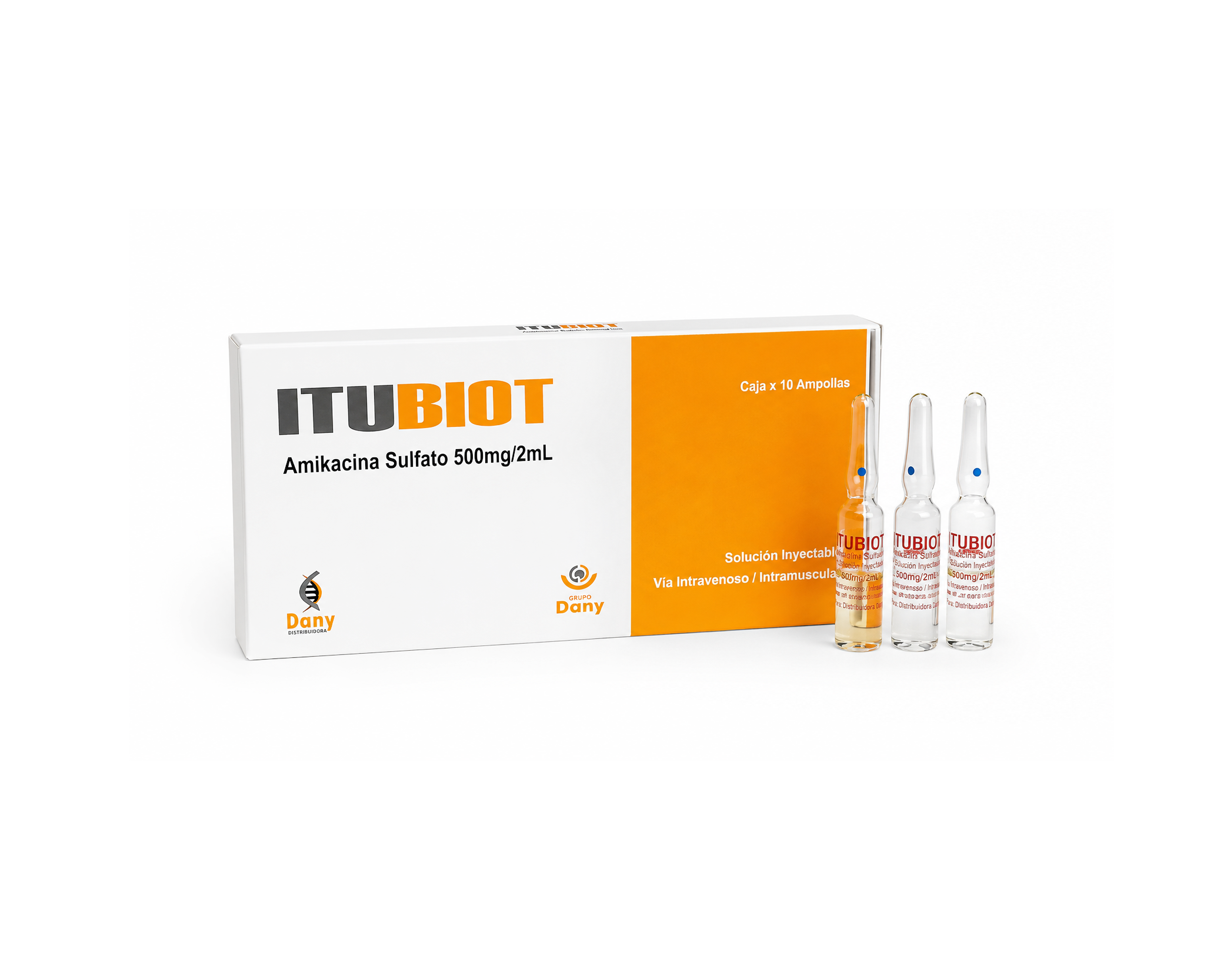 Amikacina Sulfato (Itubiot) 500mg./2ml. - Dany | Melyfarma Amikacina Sulfato (Itubiot) 500mg-2ml - DANY