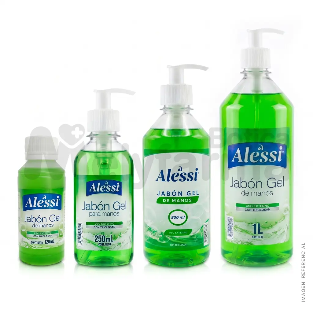 Jabón Gel Antibacterial con Triclosan - Alessi | Melyfarma Jabón Gel de manos con Triclosan - ALESSI