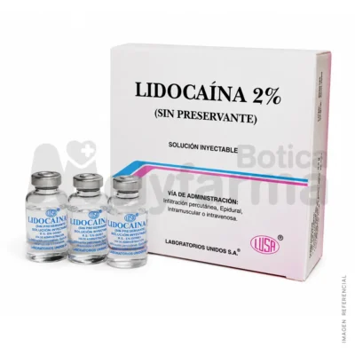 Lidocaína 2% (Sin Perseverante) 20 ml. - LUSA
