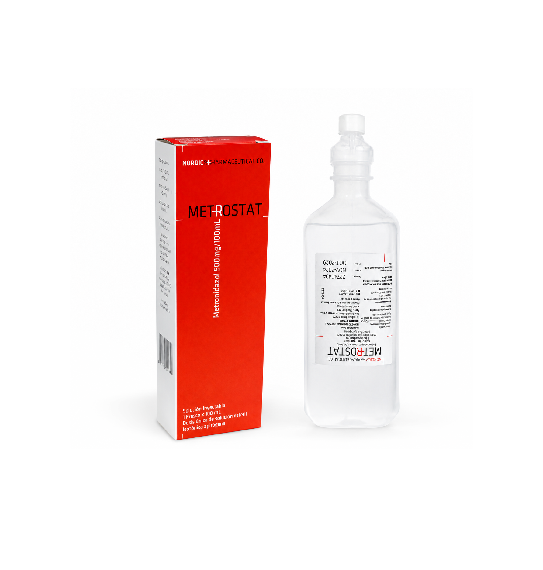 Metronidazol (Metrostat 0.5%) 500mg-100ml - NORDIC