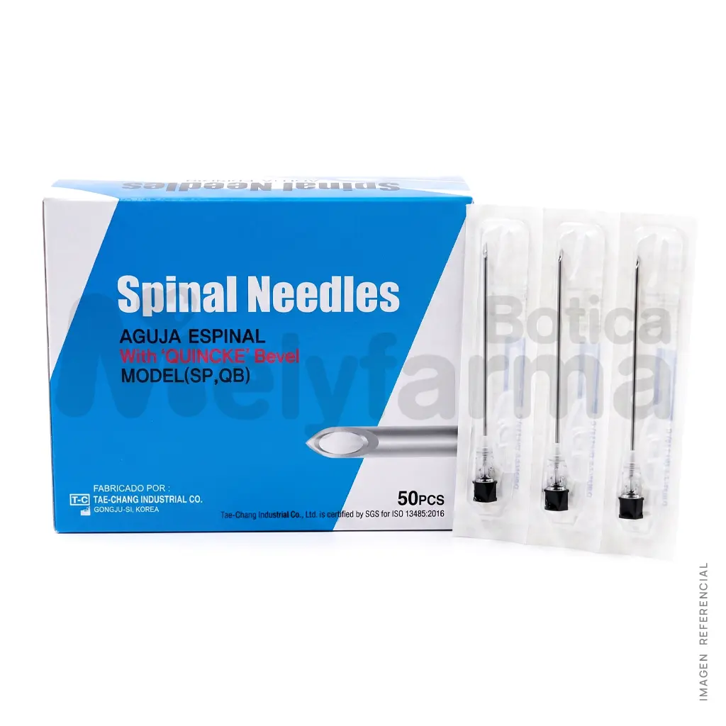 Aguja Espinal Calibres 22G - TC