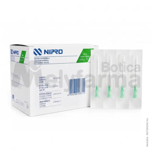 Aguja Hipodérmica de 21G x 1 1-2 - NIPRO