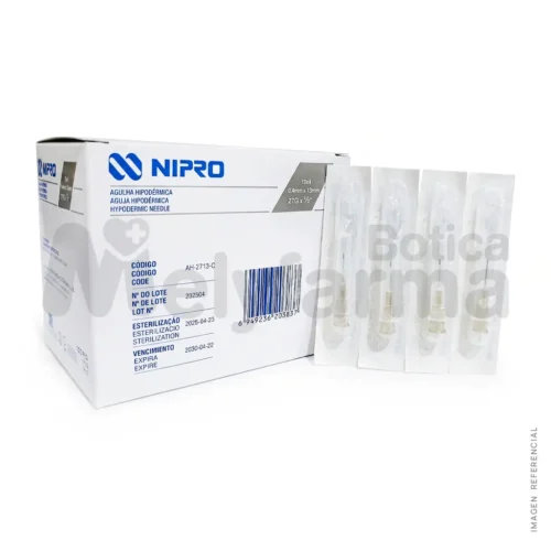 Aguja Hipodérmica de 27G x 1-2 - NIPRO