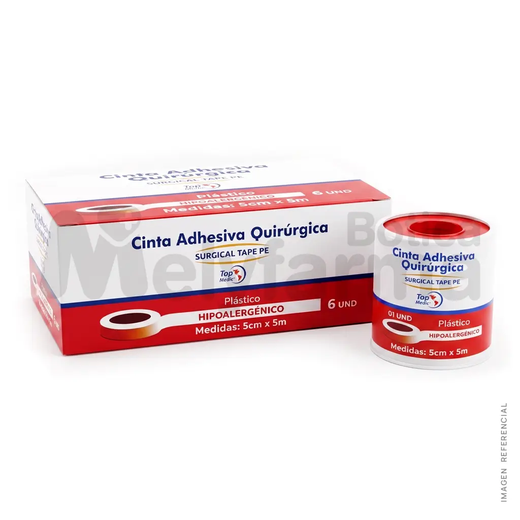Esparadrapo de plástico - Top Medic | Melyfarma Esparadrapo de plástico 2 5cm x 5m - TOP MEDIC