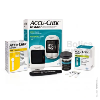 Glucómetro Instant + Tiras + Lancetas Accu-Chek - ROCHE
