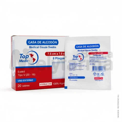 Gasa Esteril 7.5x7.5 cm - TOP MEDIC
