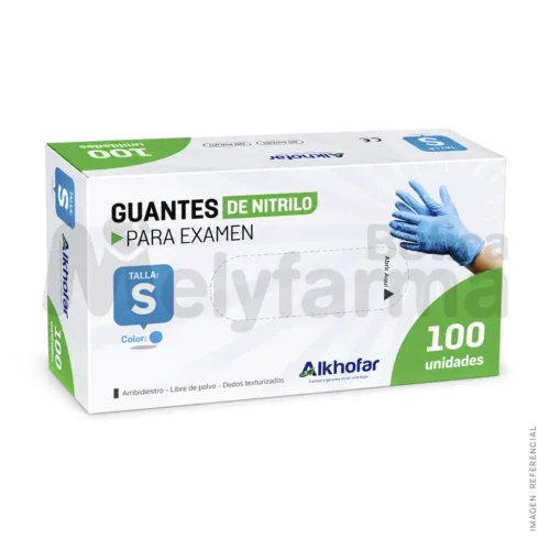 Guante Nitrilo T-S Celeste - ALKHOFAR