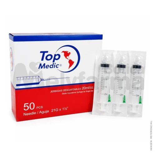 Jeringa 20ml C-A 21 x 1 1-2 - TOP MEDIC