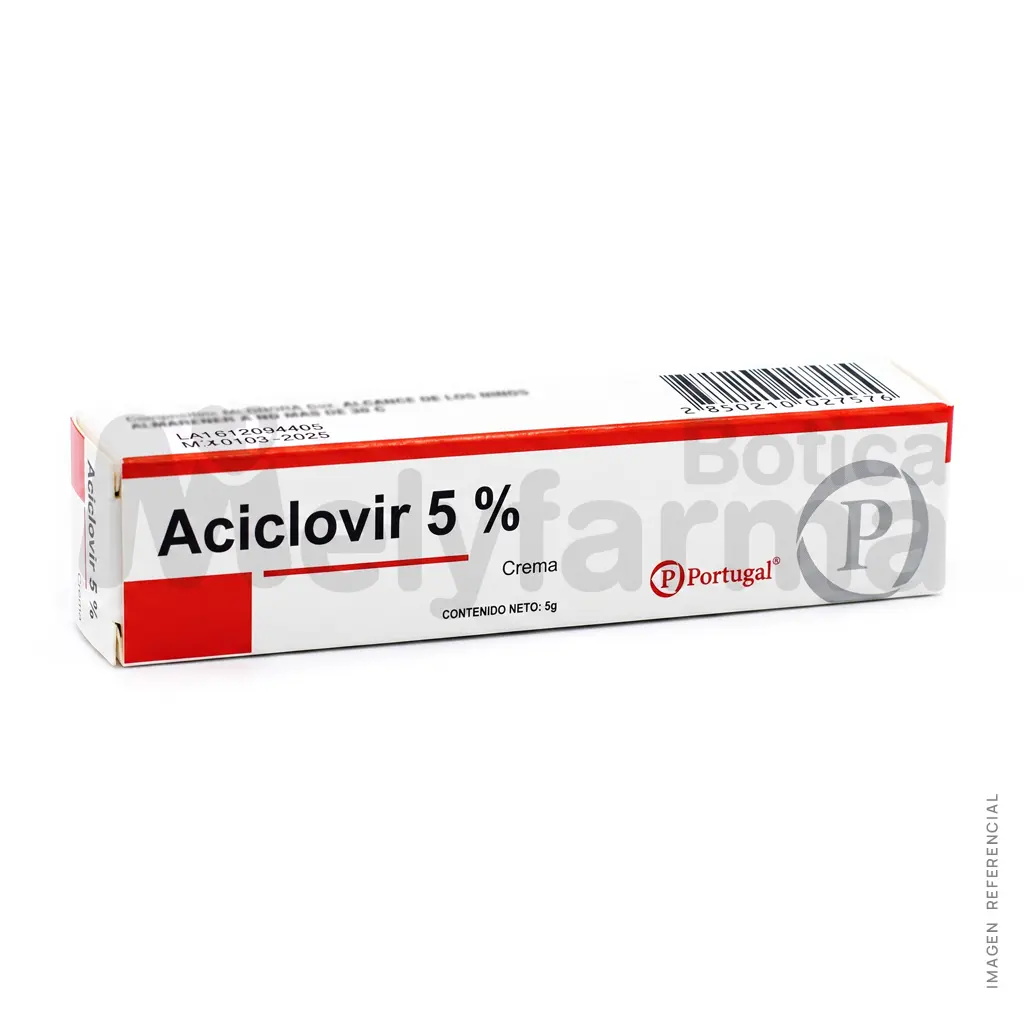 Aciclovir 5% crema x 5 g - PORTUGAL | Melyfarma Aciclovir 5% crema x 5 g - PORTUGAL